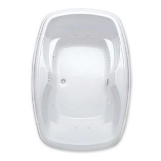 Aquatic Azra I 5 ft. Center Drain Acrylic Whirlpool Bath Tub Pump Location 2 with Heater in White 826541934952