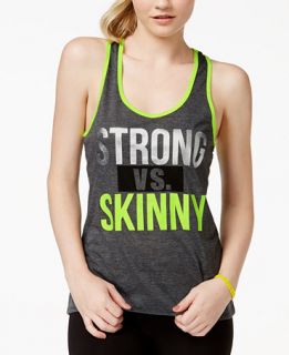 Material Girl Active Juniors Strong Foil Graphic Tank Top, Only at