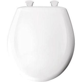 Church Slow Close STA TITE Round Closed Front Toilet Seat in White 300SLOWT 000