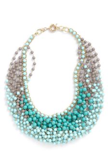 Statement of the Art Necklace in Sky  Mod Retro Vintage Necklaces
