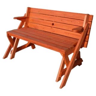 Atlantic Outdoor Convertible Wood Picnic Table & Garden Bench