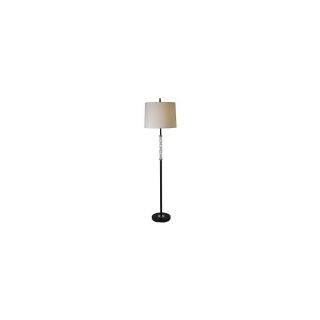 Trend Lighting 61 in Matte Black Shaded Floor Lamp Indoor Floor Lamp with Fabric Shade