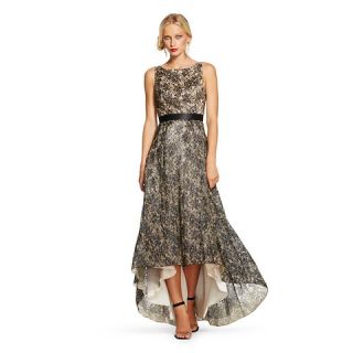 ABS Collection Ballroom Gown with Hi Lo Skirt Black