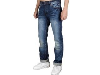 Men's Fashion Relaxed Boot cut Style Whisker Denim Jeans Indigo Blue 100% Cotton High Quality Regular Middle Waist and Designer Stylish Vintage Zipper Fly Size 29 30 32 34