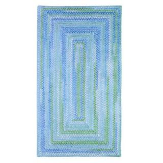 Capel Country Grove Concentric Deep Blue Sea 8 ft. x 11 in. Area Rug 0058QS08001100400