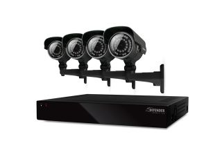 Defender 8CH Smart Security DVR w/ 4x 600TVL IR Cut Filter 100ft Cameras   21024