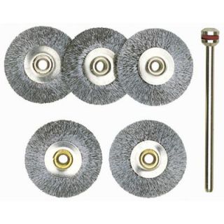 Proxxon 22 mm Carbon Steel Wheel Brushes (5 Piece) 28952