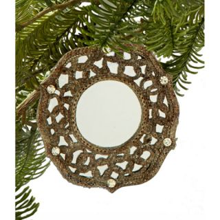 Sage & Co Sage & Co. 4.5 inch Lacy Brown Frame Mirror Ornament (Pack