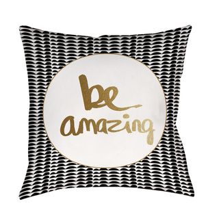 Thumbprintz Believe White and Gold Indoor/ Outdoor Pillow  