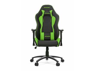 Akracing AK 5015 Nitro Ergonomic Series Executive Racing Style Computer Gaming Office Chair with Lumbar Support and Headrest Pillow Included (Black/Green)