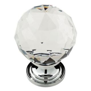 Liberty 1 3/16 in. Chrome with Pink Faceted Glass Ball Cabinet Knob P30779C PNK C