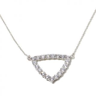 Absolute™ 1.9ct Large Triangular Drop 16" Cable Link Necklace   7886827