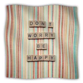 Dont Worry Be Happy Fleece Throw Blanket by KESS InHouse
