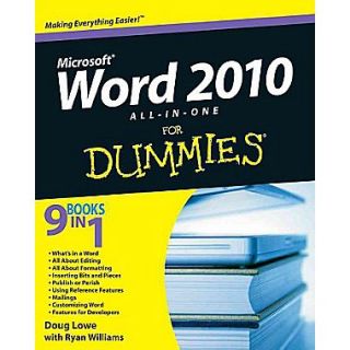 Word 2010 All in One For Dummies Doug Lowe Paperback