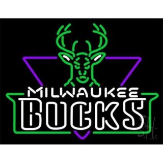 Sign Store N100 3715 outdoor Milwaukee Bucks Nba Outdoor Neon Sign, 31 x 24 x 3. 5 inch