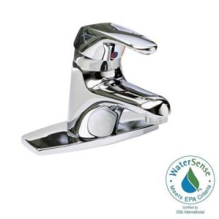 American Standard Seva Single Hole Single Handle Low Arc Bathroom Faucet in Polished Chrome with Speed Connect Drain 1480.101.002