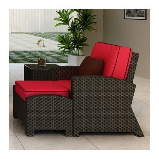 Forever Patio Barbados Deep Seating Chair and Ottoman with Cushions