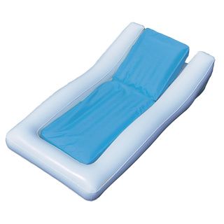 Sunsoft 71 inch White/ Blue Hybrid Pool Lounger   16128227  