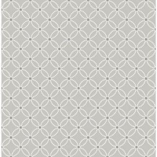A Street 56 sq. ft. Kinetic Grey Geometric Floral Wallpaper 2625 21843