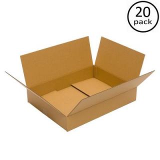Plain Brown Box 24 in. x 18 in. x 4 in. 20 Box Bundle PRA0134