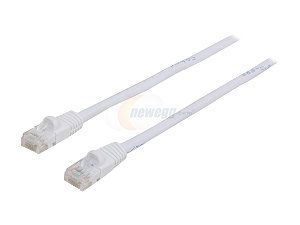 Coboc CY CAT6 25 WH 25ft. 24AWG Snagless Cat 6 White Color 550MHz UTP Ethernet Stranded Copper Patch cord /Molded Network lan Cable