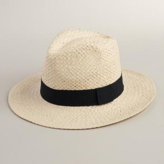 Natural Panama Hat with Black Band