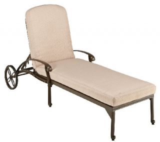 Home Styles Outdoor Floral Blossom Taupe ChaiseLounge Chair —