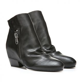 Naya "Fillie" Pleated Zip Leather Bootie   7887351