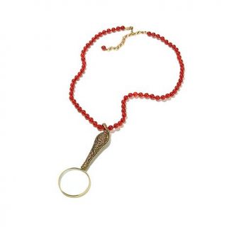 Heidi Daus "Lovely Lorgnette" Crystal Pendant and Beaded Necklace   7854867