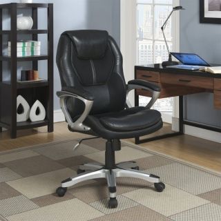 Serta Office Chair in Puresoft Black Faux Leather   43673