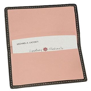Royce Leather Business Card Case Metro Collection Carnation Pink