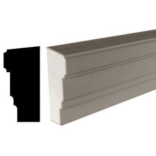 American Pro Decor Cemetrim Collection 3 1/2 in. x 8 1/2 in. x 4 in. EPS Exterior Cement Coated Stucco Banding Moulding Sample HDB 4017  SAMP