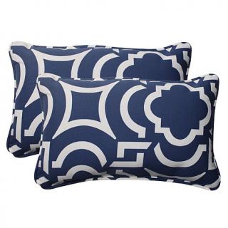 Pillow Perfect Set of 2 Outdoor Carmody Rectangular Throw Pillows   Navy   7529528