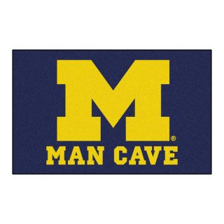 Fanmats Machine Made University of Michigan Blue Nylon Man Cave Ulti