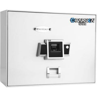 BARSKA 0.23 cu. ft. Top Opening Safe with Biometric Lock, White AX12402