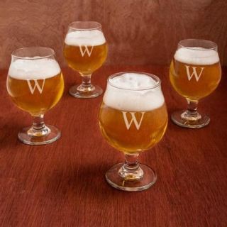 Personalized Belgian Beer Glasses (Set of 4) J