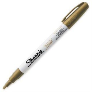 Sharpie Oil Base Fine Paint Markers   Fine Marker Point Type   Gold Ink   1 Each (SAN35544)