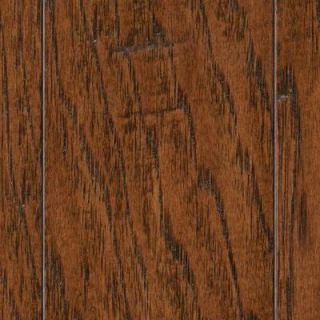 Hand Scraped Distressed Mixed Width Archwood Hickory Engineered Hardwood Flooring   5 in. x 7 in. Take Home Sample HL 391996