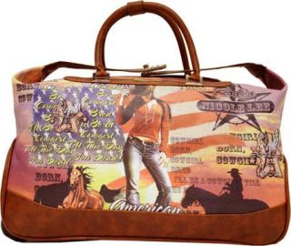 Womens Nicole Lee Teresa Rolling Duffle Special Print Edition   Cowgirl Flag