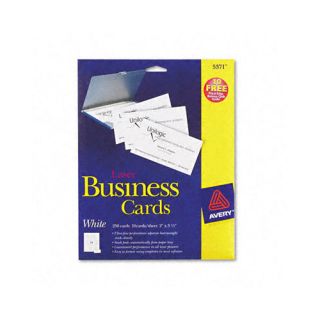 Avery Consumer Products Laser Business Cards, 10 Cards/Sheet, 250/Pack