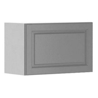 Fabritec 24x15x12.5 in. Buckingham Wall Bridge Cabinet in White Melamine and Door in Gray W2415.W.BUCKI