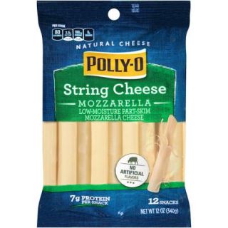 Polly O Mozzarella String Cheese, 12 count, 12 oz