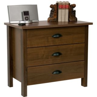 Venture Horizon Walnut Finish 3 drawer Chest   14819275  