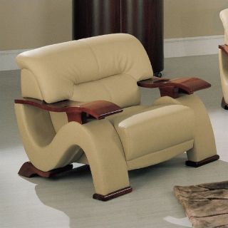 Global Furniture USA Leather Chair in Cappuccino   U2033 RV CAP CH