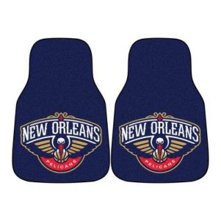FANMATS New Orleans Pelicans 18 in. x 27 in. 2 Piece Carpeted Car Mat Set 9349