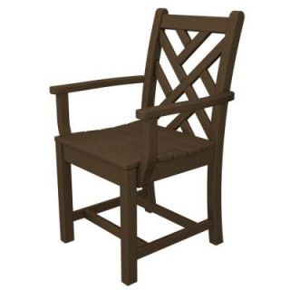 POLYWOOD Chippendale Teak Patio Dining Arm Chair CDD200TE