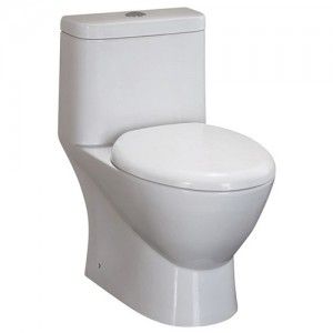 Ariel Bath TB346M Contemporary European Toilet   White   Dual Flush