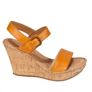 Born® "Lenore" Leather Platform Wedge Sandal   7886440