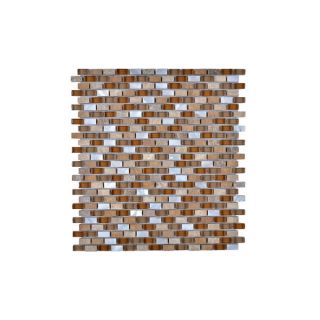 Seashell Tempered Glass and Stone Wall Tile