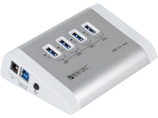 ORICO Bokcore BC U3H4  SV Full Aluminum 4   Ports USB 3.0 HUB 3.0 with Premium 12V Power Adapter & 3 Ft. USB3.0 Cable (White)